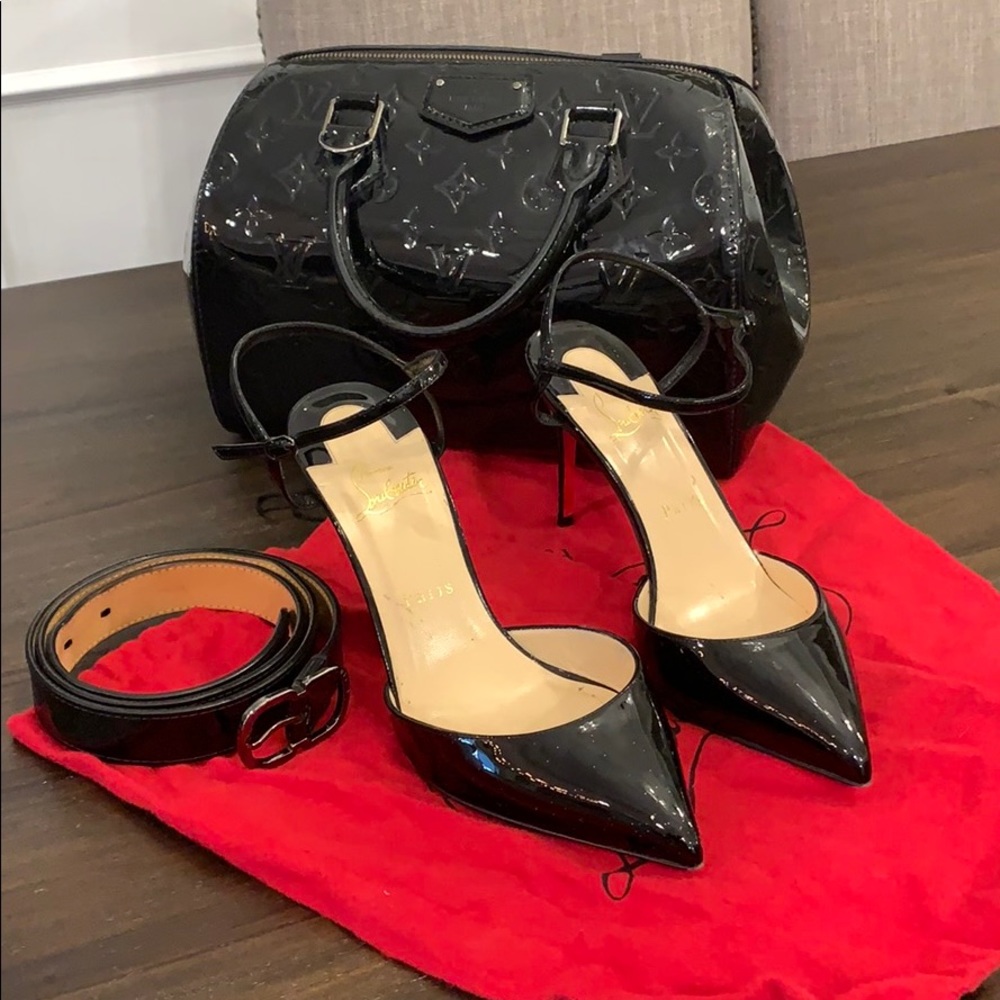 Christian Louboutin Patent Strapped Shoe size 39.5